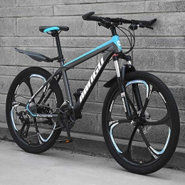 AP.DISHU Bike AP.DISHU Mountain Bike 21 Speeds Carbon Steel Frame Unisex Road Bike 24 / 26 Inch Wheels, Blue, 24inch