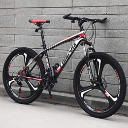 AP.DISHU Bike AP.DISHU Mountain Bike, 24 / 26 Inch Wheels, Carbon Steel Fram, 27 Speeds, Red, 24inch