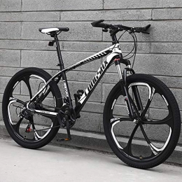 AP.DISHU Bike AP.DISHU Mountain Bike 24 / 26 Inch Wheels Carbon Steel Frame 21 Speeds Road Bike, White, 26inch