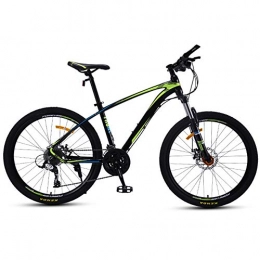 AP.DISHU Mountain Bike AP.DISHU Mountain Bike, 27-Speed Double Disc Brake Suspension Fork Off-Road Variable Speed Racing Bikes Men And Women Black+Green