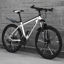 AP.DISHU Mountain Bike AP.DISHU Mountain Bike 27 Speeds Carbon Steel Frame Road Bike 24 / 26 Inch Wheels Unisex, White, 24inch