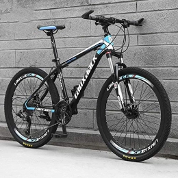 AP.DISHU Bike AP.DISHU Mountain Bikes Bicycles 21 Speeds Lightweight Carbon Steel Frame Road Bike Disc Brake Spoke Wheel, Blue, 26inch