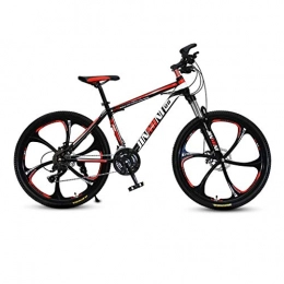 AP.DISHU Mountain Bike AP.DISHU Mountain Bikes, Shock Absorption Disc Brake Mountain Bicycles Youth Student Outdoor Cross Country Bicycle, High Carbon Steel, 24In, 21speed