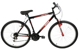 Arden Bike Arden Mountaineer 26" Wheel Front Suspension 19" Frame 21 Speed Mens Mountain Bike Black / Red