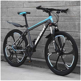 AYHa Mountain Bike AYHa 24 inch Mountain Bikes, Mens Women Carbon Steel Bicycle, 30-Speed Drivetrain All Terrain Mountain Bike with Dual Disc Brake, 21Vitesses, 30vitesses, Black 3 Spoke