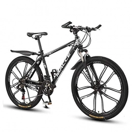 B-D Bike B-D Mens Mountain Bike 26 Inch, 21-Speed Mountain Bike Adult Bicycle Dual Disc Brakes High Carbon Steel Outroad Bicycle, Black