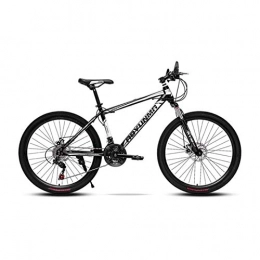 B-D Bike B-D Mountain Bike 26 Inch, 21 / 24 / 27 Speed with Double Disc Brake, Spoke Wheel, Adult MTB, Hardtail Bicycle with Adjustable Seat, Black, 21 SPEED