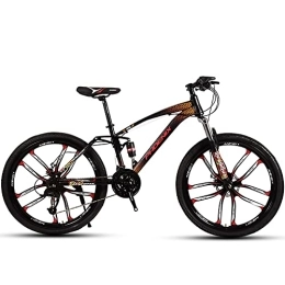 Bananaww Bike Bananaww Full Suspension Mountain Bike 26 Inches Wheel 21 / 24 / 27 / 30 Speed Gear System With High Carbon Steel Frame, Front and Rear Disc Brake, Dual Suspension Unisex Adult Mountain Bicycle