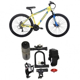 Barracuda Mountain Bike Barracuda Draco 4 Bike, Yellow, 20 with Cycling Essentials Pack