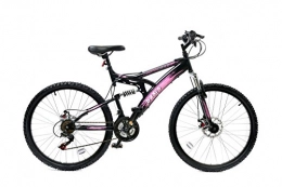 Basis Bike Basis 1 Full Suspension Mountain Bike 26" Wheel Disc Brakes 21 Speed Black Pink