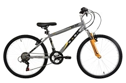 Basis Bike Basis Bolt Boys Hardtail Mountain Bike, 24" Wheel, 18 Speed - Grey / Orange