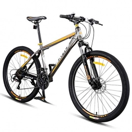 BCX Mountain Bike BCX 24-Speed Mountain Bikes, 26 inch Adult High-Carbon Steel Frame Hardtail Bicycle, Men's All Terrain Mountain Bike, Anti-Slip Bikes, Green, Orange