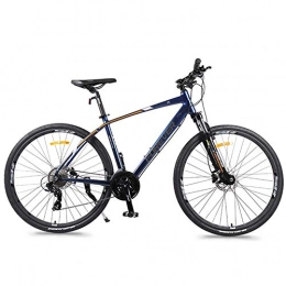 BCX Bike BCX 27 Speed Road Bike, Hydraulic Disc Brake, Quick Release, Lightweight Aluminium Road Bicycle, Men Women City Commuter Bicycle, Black, Blue