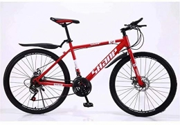 BECCYYLY Mountain Bike BECCYYLY Mountain bike Mountain Bike, 24 / 26 Inch Double Disc Brake, Adult MTB Country Gearshift Bicycle, Hardtail Mountain Bike with Adjustable Seat Carbon Steel Red Spoke Wheel, bicycle