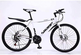 BECCYYLY Mountain Bike BECCYYLY Mountain bike Mountain Bike, 24 / 26 Inch Double Disc Brake, Adult MTB Country Gearshift Bicycle, Hardtail Mountain Bike with Adjustable Seat Carbon Steel White Spoke Wheel bicycle