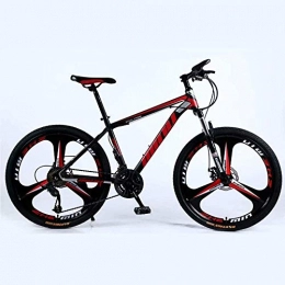 BECCYYLY Bike BECCYYLY Mountain bike Mountain Bike 24 / 26 Inch with Double Disc Brake, Adult MTB, Hardtail Bicycle with Adjustable Seat, Thickened Carbon Steel Frame, Black, Red, 3 Cutters Wheel, bicycle