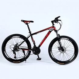 BECCYYLY Bike BECCYYLY Mountain bike Mountain Bike 24 / 26 Inch with Double Disc Brake, Adult MTB, Hardtail Bicycle with Adjustable Seat, Thickened Carbon Steel Frame, Black, Red, Spoke Wheel, bicycle