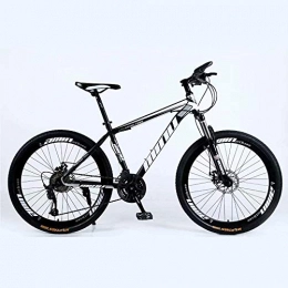 BECCYYLY Bike BECCYYLY Mountain bike Mountain Bike 24 / 26 Inch with Double Disc Brake, Adult MTB, Hardtail Bicycle with Adjustable Seat, Thickened Carbon Steel Frame, Black, Spoke Wheel, bicycle