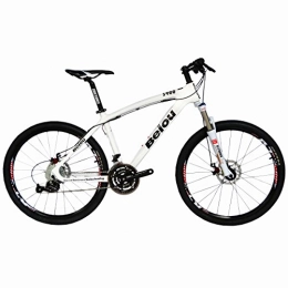 BEIOU Mountain Bike BEIOU Toray T700 Carbon Fiber Mountain Bike Complete Bicycle MTB 27 Speed 26-Inch Wheel SHIMANO 370 CB004 (White, 17-Inch)