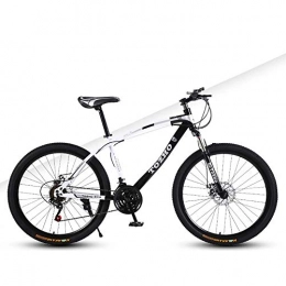 Cxmm Mountain Bike Bicycle, 24 Inch, Variable Speed Shock Absorption Off-Road Dual Disc Brakes High Carbon Steel Frame High Hardness Young Cycling Students Adult Men And Women Suitable For Height 145-160Cm