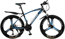 BWJL Bike Bicycle 26 Inch 21 / 24 / 27 / 30 Speed Mountain Bikes, Hard Tail Mountain Bicycle, Lightweight Bicycle with Adjustable Seat Double Disc Brake, black blue, 21 Speed