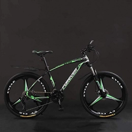 BWJL Bike Bicycle 26 Inch 21 / 24 / 27 / 30 Speed Mountain Bikes, Hard Tail Mountain Bicycle, Lightweight Bicycle with Adjustable Seat Double Disc Brake, black green, 30 Speed