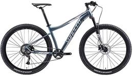 NOLOGO Mountain Bike Bicycle 9 Speed Mountain Bikes, Aluminum Frame Men's Bicycle with Front Suspension, Unisex Hardtail Mountain Bike, All Terrain Mountain Bike, Blue, 27.5Inch (Color : Grey, Size : 27.5Inch)