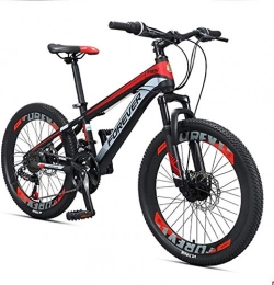 NOLOGO Bike Bicycle Kids Mountain Bikes, 24 Speed Dual Disc Brake Mountain Bicycle, High-carbon Steel Frame, Boys Girls Hardtail Mountain Bike, Red, 24 Inches, Size:24 Inches (Color : Red, Size : 22 Inches)
