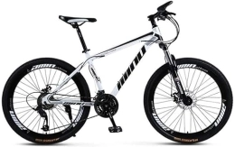 Generic Mountain Bike Bicycle, Mountain Bike, Dual Suspension Mountain Bike 26 Inches Wheels Bicycle For Adults Boys (Color : Black white, Size : 30 speed)
