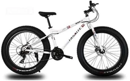 Generic Bike Bicycle, Mountain Bike for Adults, Dual Disc Brake Fat Tire Mountain Trail Bicycle, Hardtail Mountain Bike, High-Carbon Steel Frame, 26 Inch Wheels