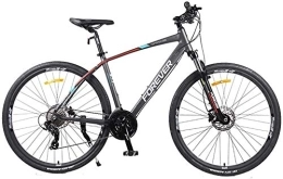 NOLOGO Bike Bicycle Women Mountain Bikes, 26 Inch 27-Speed Mountain Trail Bike, Dual Disc Brake Aluminum Frame Hardtail Mountain Bike, Adjustable Seat, Gray (Color : Black)