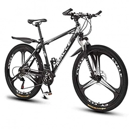 CDPC Mountain Bike Bicycles, Mountain Bikes, 24 Inch / 26 Inch 21 / 24 / 27 Speed Bicycles, Male And Female Student Variable Speed Bicycles, 3-blade Integrated Wheel (Color : Black, Size : 24 inches)