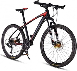 Bike 26inch 27-Speed Mountain, Dual Disc Brake Hardtail Mountain, Mens Women Adult All Terrain Mountain, Adjustable Seat & Handlebar (Color : Red)