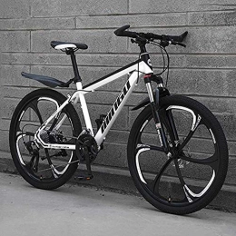Bike  Bike Bike Bicycle Outdoor Cycling Fitness Portable Road Bicycle, 26 inch Men's Mountain Bikes, High-Carbon Steel Hardtail Mountain Bike, Mountain Bicycle with Front Suspension Adjustable Seat, White, 2