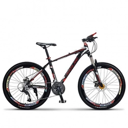 XDOUBAO Mountain Bike Bike Bike mountain bikes exercise bike for home bike Male and female bicycles Carbon Steel Frame Mountain Bike 27 / 30 Speed Dual Disc Brake 26 inch Blade Wheel Bicycle Outdoor Sports-black red_30 speed