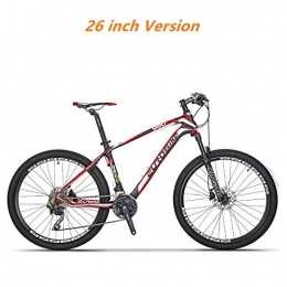 XDOUBAO Mountain Bike Bike Bike Mountain Bikes Exercise Bike for Home Bike Male and Female Bicycles Mountain Bike MTB Carbon Frame Disc Brake Bicycle 26 27.5 inch Wheel 27 30 Speed Men women-26 inch Black red_30 Speed