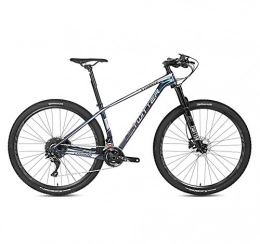 BIKERISK Mountain Bike BIKERISK Carbon fiber 18K Mountain Bike 27.5 / 29 Inch Bicycle with Dual Disc Brake, 22 / 33 Speeds Derailleur, 15 / 17 / 19 Inch frame Adjustable Seat, Silver, 33speed, 27.517