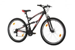 Bikesport  Bikesport PARALLAX Dual Suspension Mountain bike 24 Inch wheels Disc brakes Shimano 18 sp. (Black Neon Green)