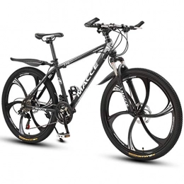 AEF Bike Black Mountain Bike MTB, 26 Inch Bike, 27 Speed Shifters, Front And Rear Disc Brakes, Front Shock Absorbers, for Adults Or Teenagers