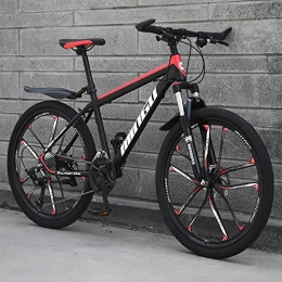 Breeze  BREEZE 26 Inch Mountain Bike Bicycle Adult Student Outdoors Hardtail Mountain Bikes Cycling Road Bikes Exercise Bikes, black red, 21 speed