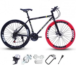 AXWT Bike BXWT Mountain Bikes Men's And Women's Road Bicycles, 26-Inch Bikes, Adult-Only, High Carbon Steel Frame, Road Bicycle Racing, Wheeled Double Disc Brake Bicycles,