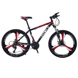CDBK Bike CDBK Adult Mountain Bike, 30 Speed Double Disc Brakes Bicycle Shock Off-Road Road Race One Round Student Bicycle 26 Inch Red