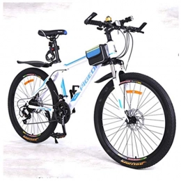 CDBK Bike CDBK Mountain bike, 30-speed shiftable student bicycle disc brakes shock absorber 26 inch adult bicycle city road racing, White