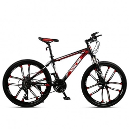 Chengke Yipin Mountain Bike Chengke Yipin Mountain bike Outdoor student bicycle 24 inch One wheel Spring front fork High carbon steel frame Double disc brakes City road bike-red_21 speed