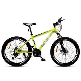 Chengke Yipin Mountain Bike Chengke Yipin Outdoor mountain bike Man woman bicycle 24 inch Spring front fork High carbon steel frame Double disc brakes City road bike-yellow_21 speed