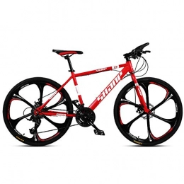Chengke Yipin Bike Chengke Yipin Outdoor mountain bike Men's and women's bicycles 24 inches One wheel Carbon steel frame Double disc brakes City road bike-red_21 speed