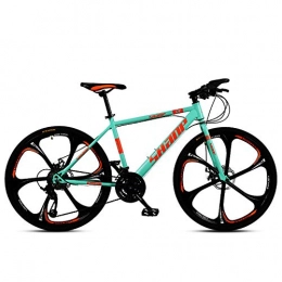 Chengke Yipin Bike Chengke Yipin Outdoor mountain bike Men's and women's bicycles 26 inches One wheel Carbon steel frame Double disc brakes City road bike-green_24 speed
