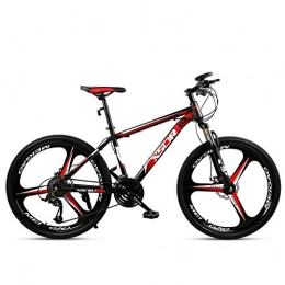 Chengke Yipin Bike Chengke Yipin Outdoor mountain bike Student bicycle 24 inch One wheel Spring front fork High carbon steel frame Double disc brakes City road bike-red_21 speed