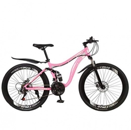 CHERRIESU Mountain Bike CHERRIESU Mountain Bike 27 Speeds Anti-Slip Bike 26 inches Tire Sand Bike Double Disc Brake Suspension Fork Suspension Bicycle for Boys Girls Men and Women, C