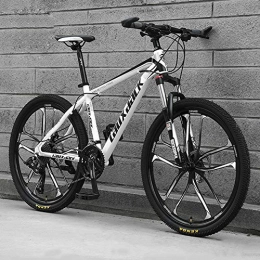 CHJ Bike CHJ 26-Inch Mountain Bike with Dual Shock Absorbers and Dual Disc Brakes, 21-Speed Adult Off-Road Bike, Suitable for 160-190Cm Riders, Comfortable and Safe